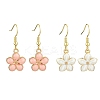 Flower Alloy Enamel Dangle Earrings for Women EJEW-JE06156-1