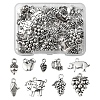 54Pcs 9 Style Tibetan Style Alloy Fruit Charms TIBEP-FS0001-11-1