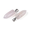 Natural Grey Agate Pendants G-N349-16P-08-2