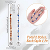 2Pcs Acrylic & Glass Keychain KEYC-NB00027-2