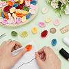 54Pcs 9 Colors Handicraft Milk Cotton Knitting Leaf Ornament Accessories DIY-FG0004-82-3