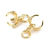 Brass Micro Pave Red Cubic Zirconia Ice Pick Pinch Bails KK-H452-35KCG-02-2