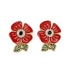 Brass Micro Pave Cubic Zirconia Pendants KK-C095-02G-1