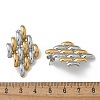 304 Stainless Steel Two Tone Stud Earrings for Women STAS-Z117-03GP-5