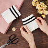 Stripe Pattern Cotton Tubular Knit Rib Cuff AJEW-WH0348-200A-3