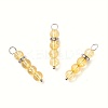 10Pcs Natural Citrine Pendants PALLOY-JF01425-02S-1