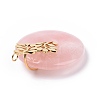 Natural Rose Quartz Pendants X-G-E088-03P-05-4