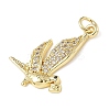 Brass Micro Pave Cubic Zirconia Pendants ZIRC-I356-07G-01-2