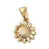 304 Stainless Steel Sunflower Charms LS-STAS-L272-009G-1
