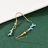 Ocean Series 304 Stainless Steel Enamel Dangle Earrings LS-EJEW-K017-01G-G-3