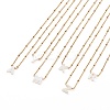 Natural Shell Initial Pendant Necklaces NJEW-JN03298-1
