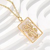 304 Stainless Steel Necklace LS-NJEW-D330-01G-04-1