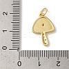 Autumn Theme Rack Plating Brass Cubic Zirconia Pendants KK-Z056-32G-03-3