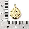 Brass Pave Natural Shell Pendants KK-C090-47G-3