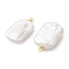 Natural Baroque Keshi Pearl Pendants PALLOY-JF05197-2