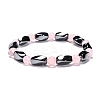 Round Natural Rose Quartz Stretch Bracelets BJEW-G072-3-1