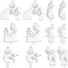 12Pcs 6 Styles 201 Stainless Steel Connector Charms STAS-UN0039-82-1