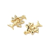 Brass & Clear Cubic Zirconia Pendants KK-G536-18G-2