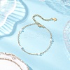 ABS Plastic Imitation Pearl Beads Link Bracelets NJEW-JB12195-02-1