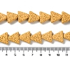 Triangle Dyed Natural Lava Rock Beads Strands G-O126-04A-08-4