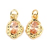 Brass Micro Pave Cubic Zirconia Pendant ZIRC-P089-19G-A-2