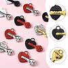10 Sets Spray Painted Alloy Split Pendants FIND-FS0004-22-2