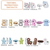 10Pcs 10 Style Silicone Beads SIL-SC0001-04-2