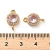 Brass Pave Cubic Zirconia Connector Charms X-KK-D093-09G-06-3