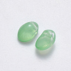 Spray Painted Imitation Jade Glass Charms GLAA-R211-05-J05-2