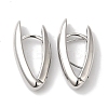 V-shapeRing Brass Hoop Earrings for Women EJEW-U008-11P-1
