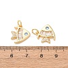 Brass Micro Pave Cubic Zirconia Pendants KK-D019-01B-G-3