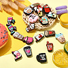 20Pcs 20 Styles Food Grade Silicone Focal Beads SIL-CJ0001-48-6