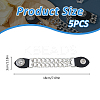 5Pcs Alloy & Imitation Leather Waistcoat Extension Chain FIND-FH0008-85B-2