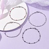 304 Stainless Steel Enamel Ball Chains Bracelets for Women BJEW-JB09866-5