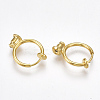 Brass Clip-on Earring Converters Findings KK-T038-243G-5