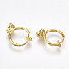 Brass Clip-on Earring Converters Findings KK-T038-243G-5