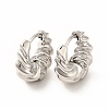 Twist Ring Rack Plating Brass Hoop Earring for Women LS-EJEW-H091-14P-1