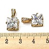 Brass Micro Pave Clear Cubic Zirconia Pendants KK-G486-14G-3