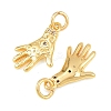 Brass Micro Pave Cubic Zirconia Charms KK-F927-26G-2