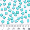 2-Hole Baking Painted Glass Seed Beads SEED-S031-L-412-3
