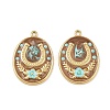 304 Stainless Steel Enamel Pendants STAS-C158-04G-03-1