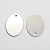 Tarnish Resistant 201 Stainless Steel Mirror Polished Finish Stamping Blank Tag Pendants STAS-L166-03-1
