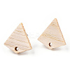 Ash Wood Stud Earring Findings EJEW-N017-011O-2