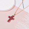Sparkling Cross Pendant Necklace for Women X1-NJEW-TA00015-5