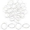 200pcs 316 Surgical Stainless Steel Hoop Earring Findings STAS-HS0001-26D-1