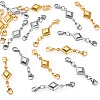 16Pcs 2 Style 304 Stainless Steel Lobster Claw Clasps PALLOY-TAC0264-3