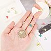 12Pcs 6 Colors Rack Plating Brass Enamel Charms KK-FH0004-36-3
