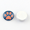 Half Round/Dome Dog Paw Print Photo Glass Flatback Cabochons for DIY Projects GGLA-Q037-12mm-08-2