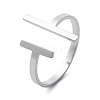 304 Stainless Steel Open Cuff Rings for Women RJEW-S395-02P-4