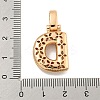 Brass Micro Pave Clear Cubic Zirconia Pendants KK-B099-01G-D-3